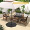 4-piece Fillable Umbrella Base Stand For Garden Yard Poolside